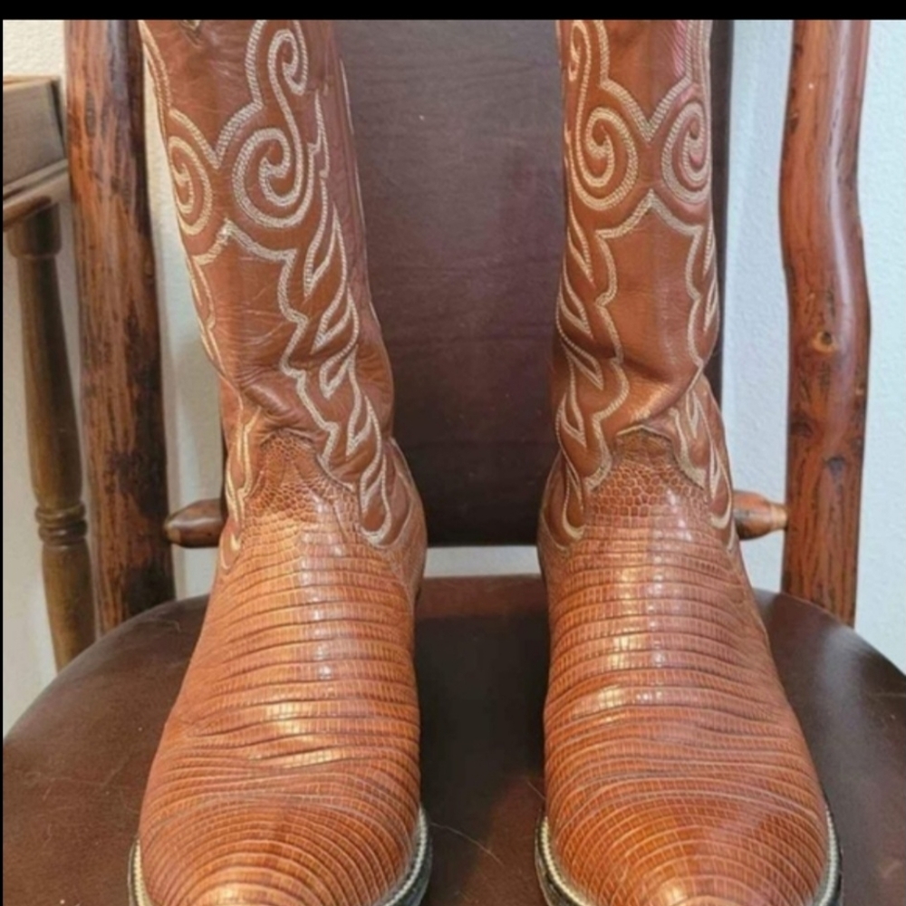 Western Leather & Snake Men's Boots Size 8.5